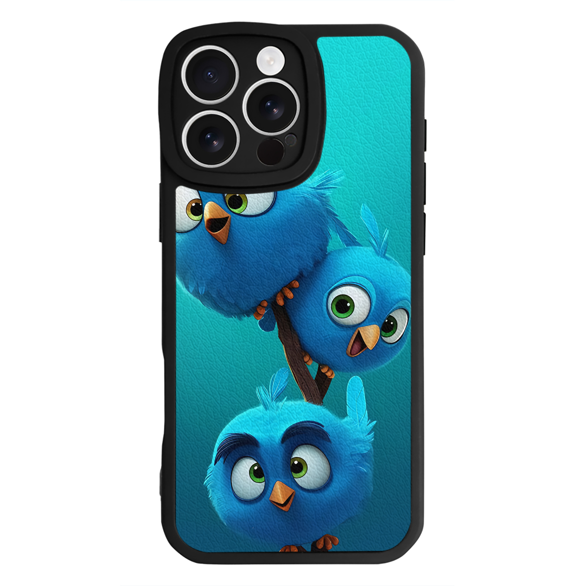 （画像用） Angry Birds アングリーバード 【iPhone 16シリーズ対応】シリコンスマホケース（レザー調） 材質：シリコン